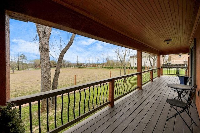 9731 Hadden Rd, Baytown, TX 77521 - deck with a yard and a view of countryside