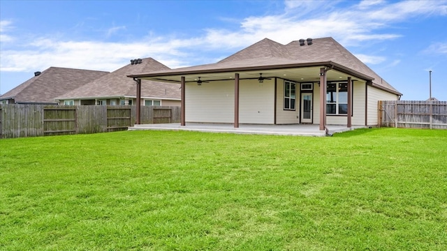 160 Colbys Way, Montgomery, TX 77356 - back of property with ceiling fan and a patio area