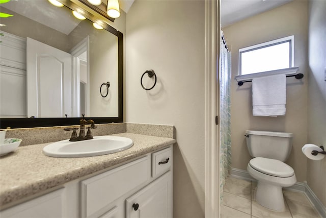 5714 Spring River Ln, Fulshear, TX 77441 - full bath with vanity, toilet, and tile patterned flooring
