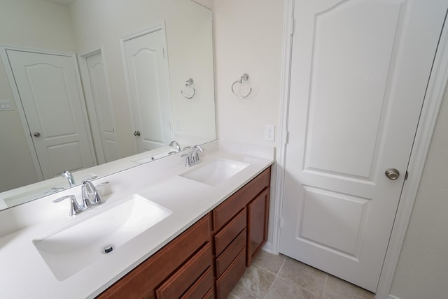 4822 Westfield Ranch Ct, Katy, TX 77449 - full bathroom with double vanity and tile patterned flooring