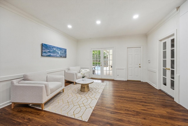 1602 Kelliwood Oaks Dr, Katy, TX 77450 - living room with ornamental molding, wood finished floors, and recessed lighting