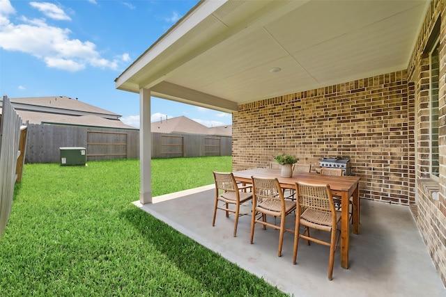 12206 English Mist Dr, Houston, TX 77044 - view of patio / terrace with outdoor dining area