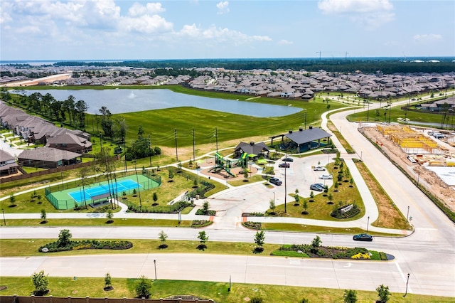 12206 English Mist Dr, Houston, TX 77044 - aerial view of residential area with a nearby body of water