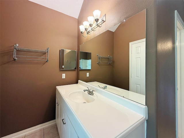 16322 E Amber Willow Trl, Cypress, TX 77433 - bathroom with tile patterned flooring, vanity, and baseboards