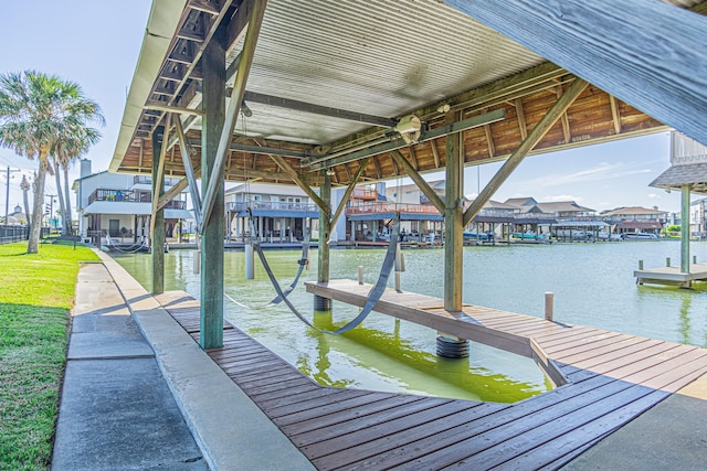 301 Commander Dr, Tiki Island, TX 77554 - dock area with a water view