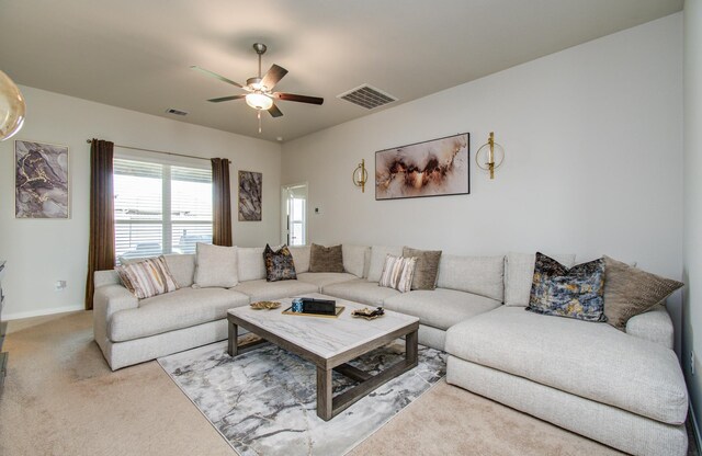 3121 Freeboard Dr, Texas City, TX 77510 - living area with a ceiling fan and carpet flooring