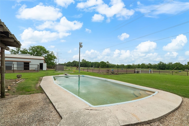 1816 County Road 936b, Alvin, TX 77511 - view of pool with a diving board and an outbuilding