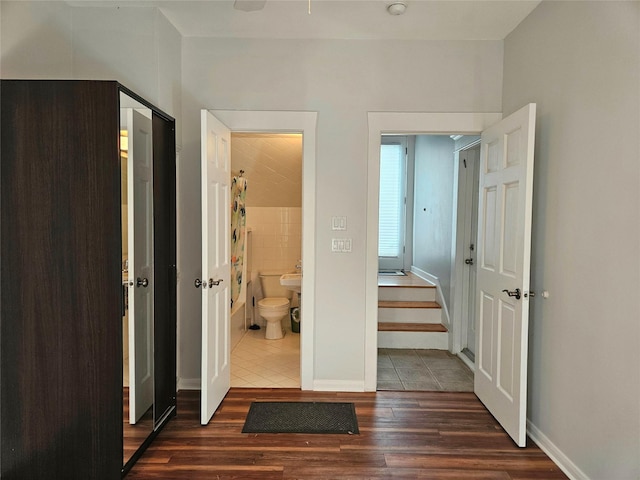 3818 Hazard St, Houston, TX 77098 - hall with wood finished floors and baseboards