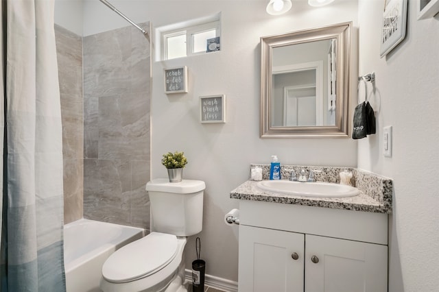 16858 W Alderson, Montgomery, TX 77316 - full bathroom featuring toilet, vanity, and shower / bathtub combination with curtain