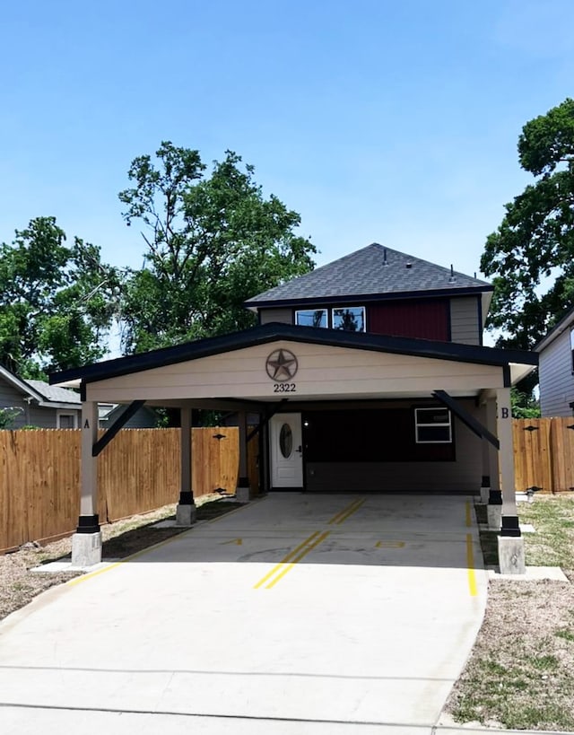 2322 Wavell St, Houston, TX 77088 - view of front of house with concrete driveway and fence