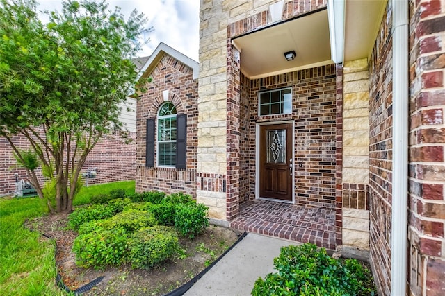 8919 Inglebrook Ln, Houston, TX 77083 - view of exterior entry featuring brick siding