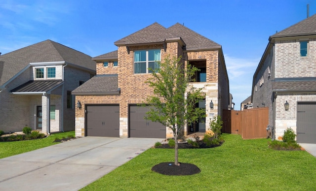 7010 Grassland Vista Ln, Katy, TX 77493 - view of front of home featuring brick siding, driveway, roof with shingles, and a garage