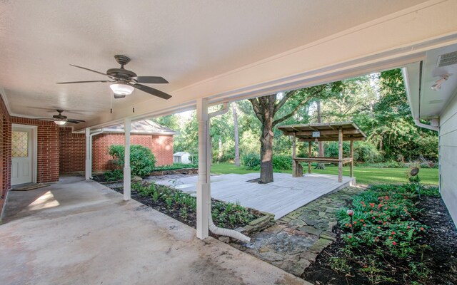 24806 Silver Leaf St, Magnolia, TX 77355 - view of patio with a ceiling fan