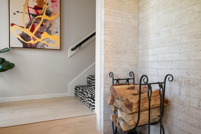 3702 Deerbend Ct, Spring, TX 77386 - stairs featuring wood finished floors and baseboards