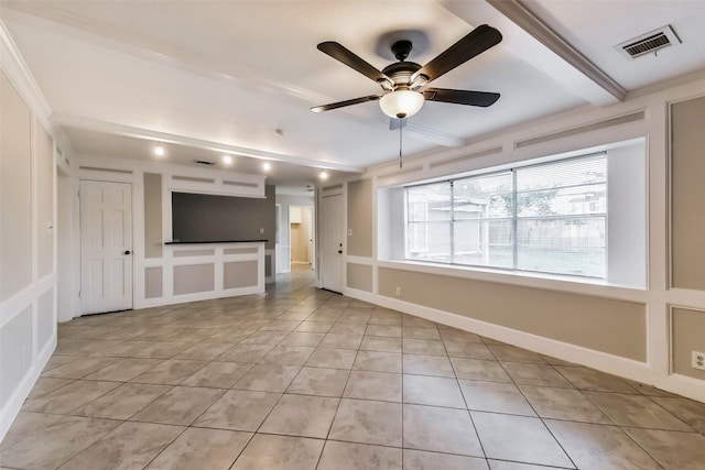 14922 Walters Rd, Houston, TX 77068 - spare room with light tile patterned flooring and a ceiling fan