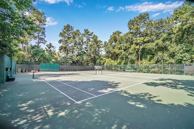 31766 Chapel Rock Ln, Spring, TX 77386 - view of tennis court with community basketball court
