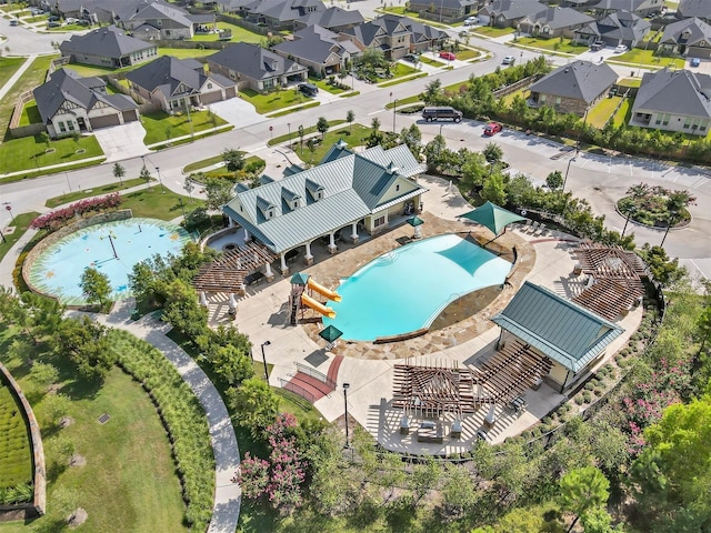31766 Chapel Rock Ln, Spring, TX 77386 - aerial view of residential area with a pool