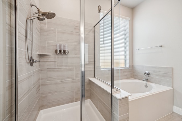 10292 Bayou Oaks Dr, Conroe, TX 77385 - full bathroom with a shower stall and a bath