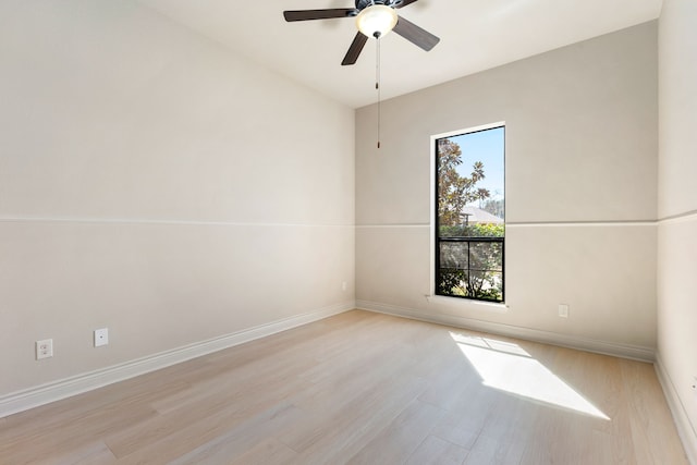 32 Evangeline Blvd, Conroe, TX 77304 - spare room with light wood-type flooring, ceiling fan, and baseboards