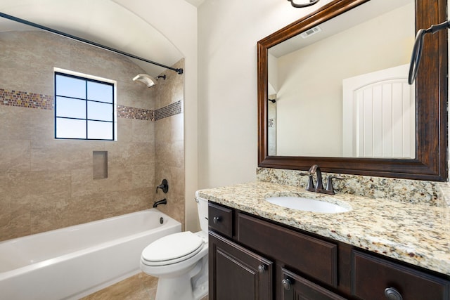 32 Evangeline Blvd, Conroe, TX 77304 - bathroom with vanity, toilet, and shower / tub combination