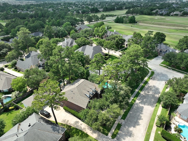 1459 Hatchmere Pl, Spring, TX 77379 - aerial view of property and surrounding area featuring nearby suburban area and a local golf course
