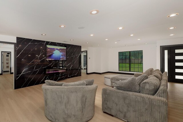 15232 Saddlewood Dr, Conroe, TX 77384 - living area featuring recessed lighting and wood finished floors