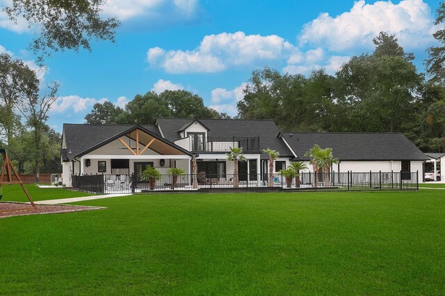 15232 Saddlewood Dr, Conroe, TX 77384 - rear view of property with a patio area