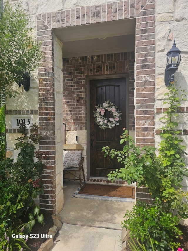 1013 Goose Creek St, Webster, TX 77598 - doorway to property featuring brick siding
