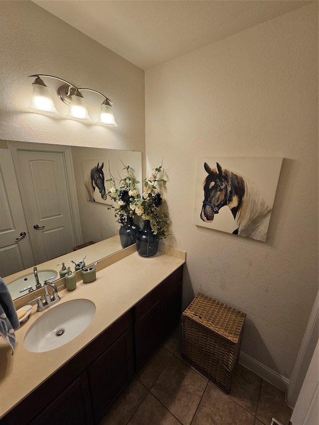 1013 Goose Creek St, Webster, TX 77598 - bathroom with tile patterned flooring and vanity