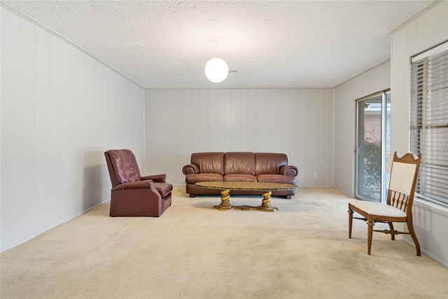 5402 Tallow Ln, Houston, TX 77021 - carpeted living room with a textured ceiling