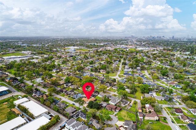 5402 Tallow Ln, Houston, TX 77021 - aerial overview of property's location with nearby urban area