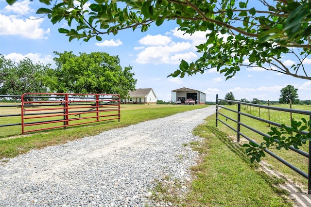 3785 County Road 405, Anderson, TX 77830 - view of dirt / gravel road with a view of rural / pastoral area and a gated entry