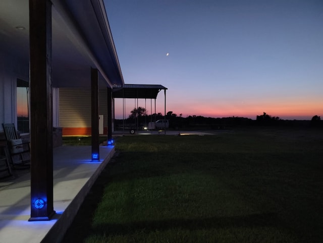 3785 County Road 405, Anderson, TX 77830 - yard at dusk featuring a yard