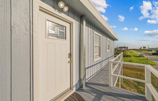 1019 Treaty Dr, Surfside Beach, TX 77541 - doorway to property featuring a balcony