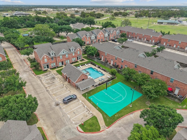 1001 Krenek Tap Rd Unit 1501, College Station, TX 77840 - aerial perspective of suburban area featuring a pool