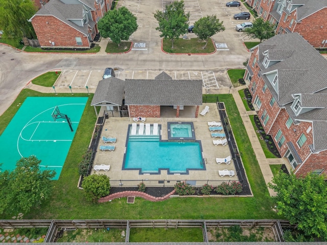 1001 Krenek Tap Rd Unit 1501, College Station, TX 77840 - drone / aerial view of a pool area
