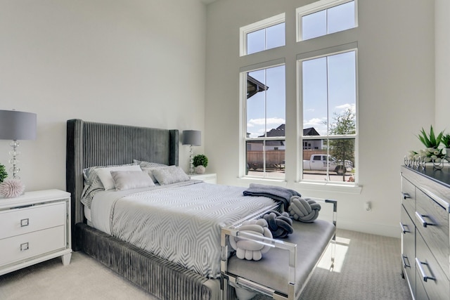 2502 Fountain Cove Ln, Missouri City, TX 77459 - bedroom with light carpet and a high ceiling