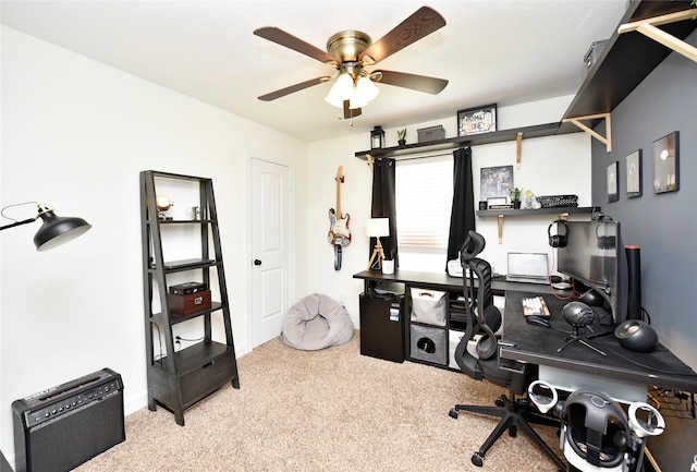 12007 Nova Dr, Houston, TX 77077 - carpeted office with ceiling fan