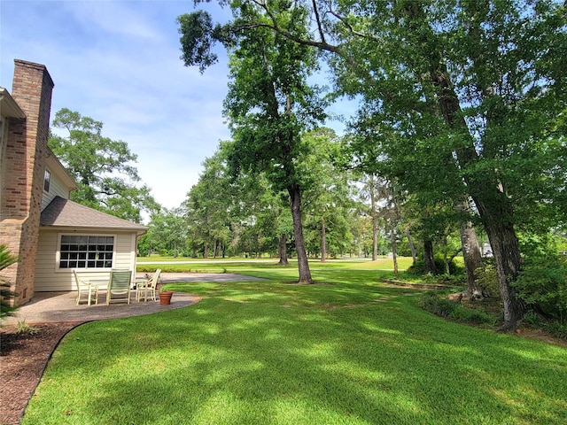 456 Lexington Ct, Conroe, TX 77302 - view of green lawn featuring view of wooded area
