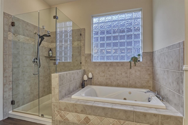 11872 Seashell Cir, Montgomery, TX 77356 - full bathroom featuring a shower stall and a whirlpool tub