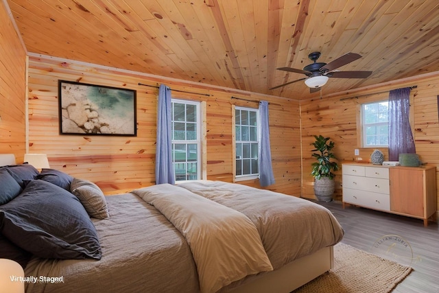 134 Magnolia Point Dr, Houston, TX 77336 - bedroom featuring wood walls, wood ceiling, and wood finished floors
