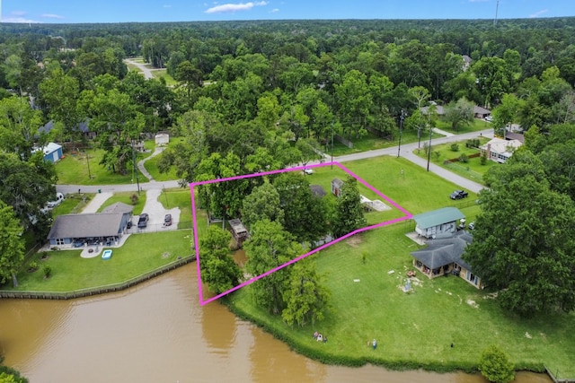 134 Magnolia Point Dr, Houston, TX 77336 - view of property location featuring a heavily wooded area and property boundaries highlighted