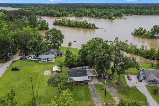 134 Magnolia Point Dr, Houston, TX 77336 - aerial view of a large body of water and a forest