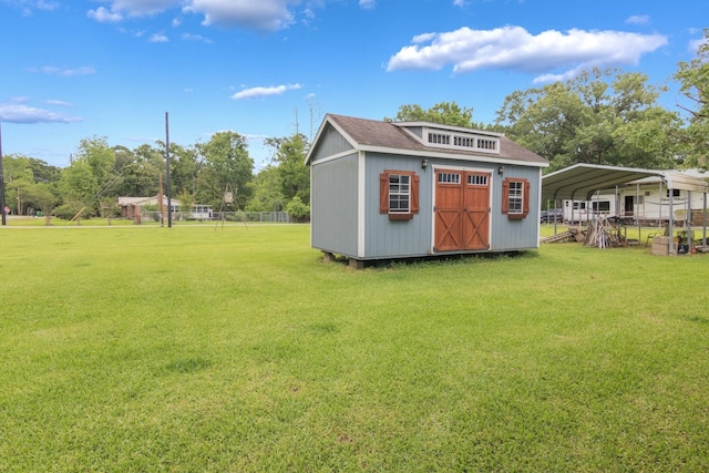134 Magnolia Point Dr, Houston, TX 77336 - view of shed featuring a detached carport