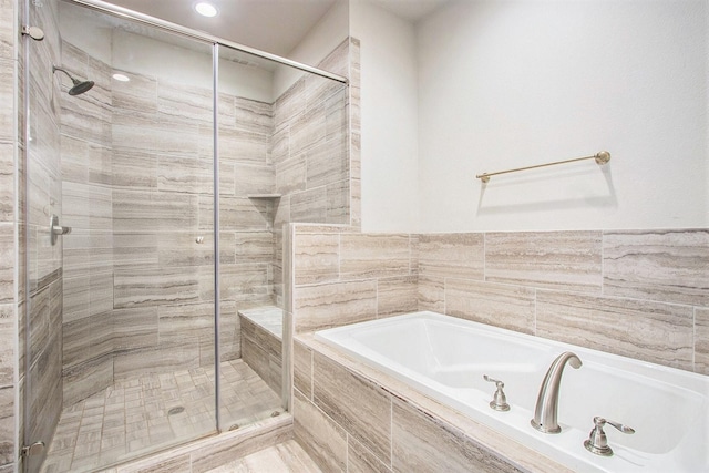 2422 Maufferd, Houston, TX 77009 - full bathroom featuring a bath and a shower stall