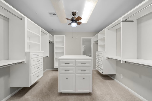 10139 Knoboak Dr, Houston, TX 77080 - walk in closet featuring a ceiling fan and carpet