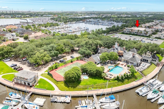 458 Mariners Dr, Kemah, TX 77565 - aerial view of numerous boat docks and a large body of water