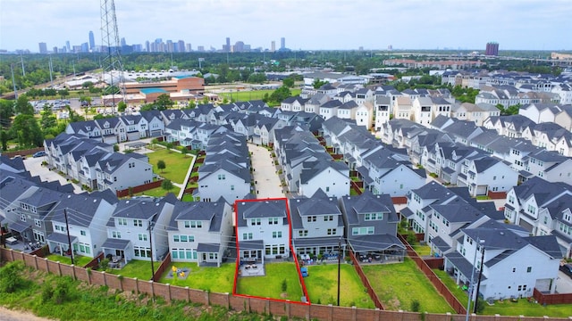 3124 Somerset Levens Ln, Houston, TX 77055 - aerial view of property's location featuring property boundaries highlighted
