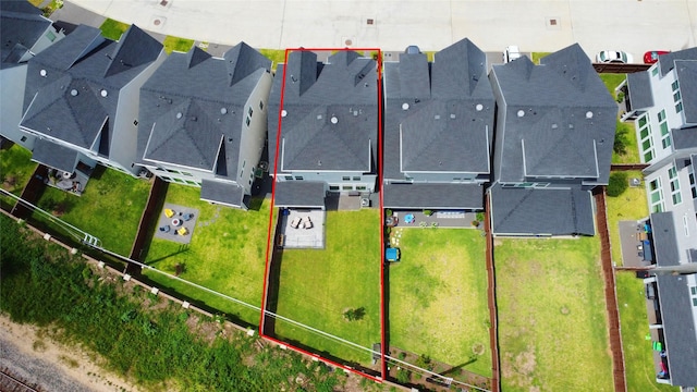 3124 Somerset Levens Ln, Houston, TX 77055 - aerial view of residential area featuring property parcel outlined