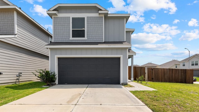 22002 Sovereign Heights Ln, Houston, TX 77073 - traditional-style home featuring an attached garage, board and batten siding, and driveway